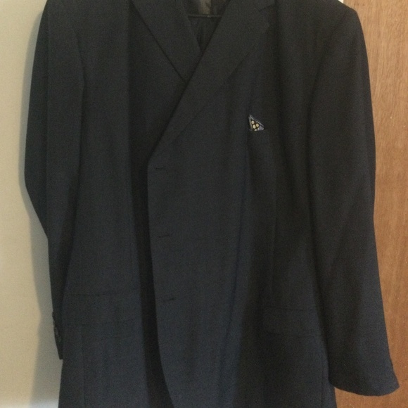 Mens 2 pc Navy Blue suit - Picture 8 of 10